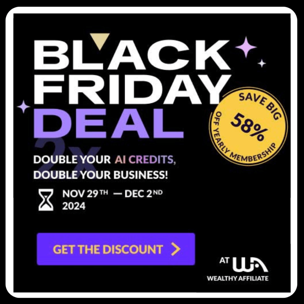 wealthy affiliate black friday sale